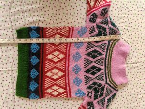 Colorful Patterned Knit Sweater