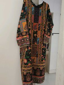 Vibrant Patchwork Print Kurta