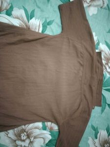Men's Short Sleeve Brown Shirt