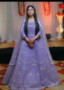 Elegant Lavender Ethnic Gown