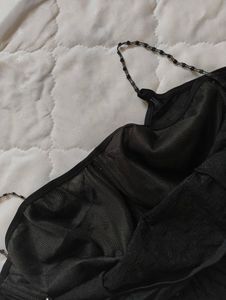 Sparkly Black Camisole Top