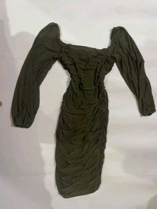 urbanic Chic Ruched Long Sleeve Dress