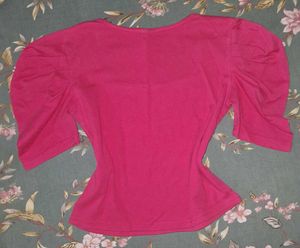 Hot Pink Puff Sleeve Top