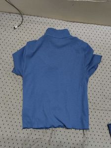 set of 2 blue coloured tops