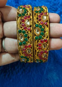 Elegant Gold-Plated Bangle Set