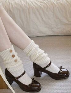 Chic Brown Mary Jane Heels with Bow Detail