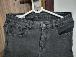 Gray Denim Bermuda Shorts