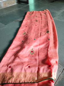 Embroidery Saree &amp;free Gift