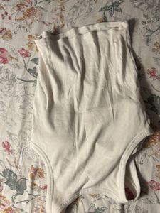 uniqlo paddedWhite Tank Top