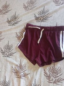 Burgundy Sporty Shorts