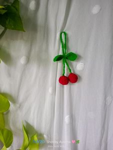 Crochet Cherry 🍒 Bag Charm 🧿