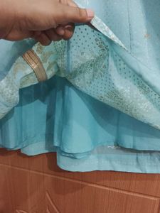 W Cyam Glitter Sequence Work Kurta with Leggings