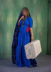 Royal Blue Lehenga Choli without odhani