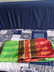 Mysore Saree With Embroidery Border