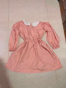 y2k Pink Collared mini dress