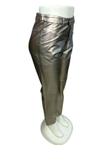 Metalic Leather Bronze Trouser Waist 32