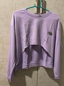 Lavender Cropped Long Sleeve