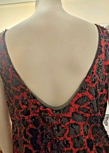SALE ⭐ ZARA Sequin Red Black Leopard Print Dress