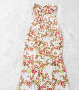 🧸 Dreamy Y2K White Floral Cottagecore Maxi Dress