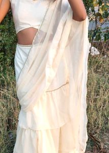 Fishcut ruffel lehenga saree