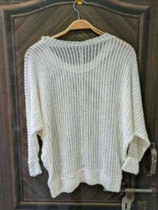 Elegant Off-White Knit Sweater