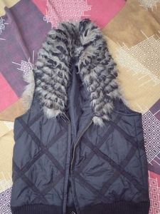 Faux Fur Trim Vest