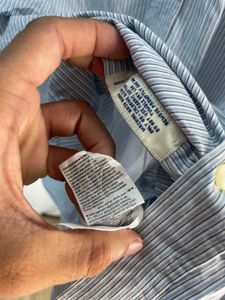 brooks brother Men's Blue Striped Button-Down Shir