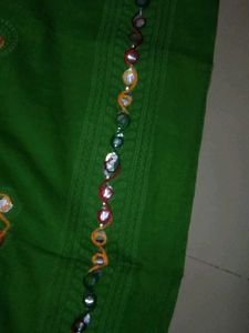 Green Embroidery Work Dupattas