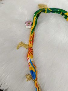 Boho Scarf Necklace with Charms