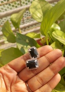 Classic Black Stud Mini Earrings