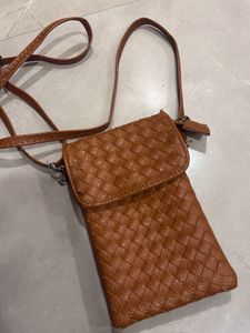 Woven Leather Crossbody Bag