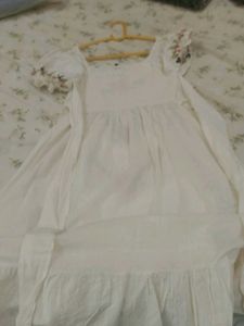 Embroidered White Midi Dress