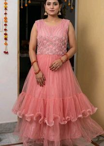 Beautiful Pink Embellished Gown
