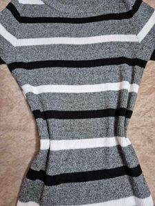 striped knit bodycon dress⋆｡𖦹°⭒˚｡⋆