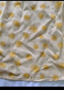 Floral Print Yellow Summer Dress