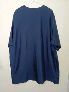 V-Neck Button-Up Tunic Top