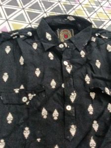 Black Printed Kurta