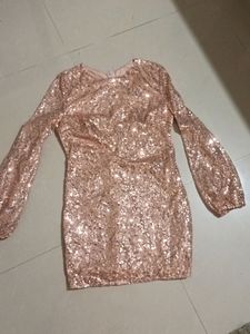 Sequence Golden Party Dress