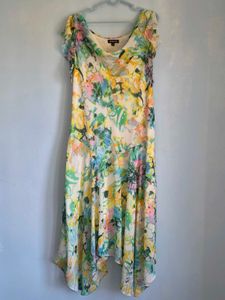 Y2k Asymmetrical Floral Dress