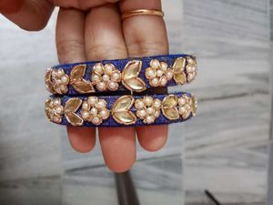 Pearl and Zardosi Bangles for Women