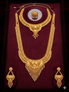 Exquisite Gold Jewellery Set