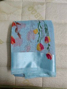 Linen saree