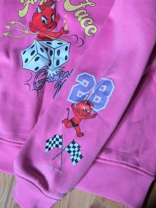 Pink "Angel Face" Graphic Sweatshirt