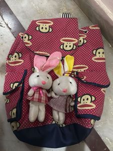 Cute Monkey &amp; Bunny Kids Backpack/Bag