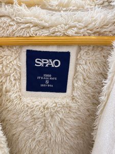 spao korean brand Sherpa Lined Zip-Up Hoodi