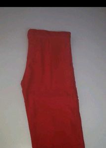 Vibrant Red Ethnic Pants