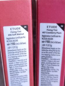 Pack Of 2 Etude Dear Darling Matte Tint
