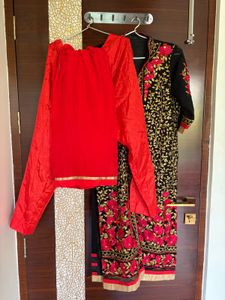 Handwork Embroidered Black suit set