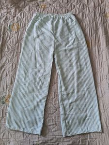 Striped Wide-Leg Lounge Pants