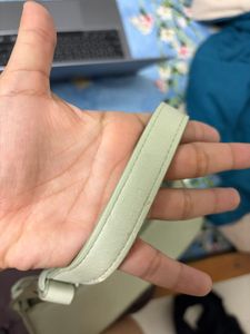 Mango Sea Green Baguette Shoulder Bag